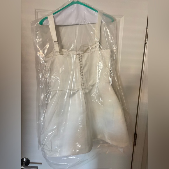 Meshki Isabel Satin Corset Dress in White - Picture 4 of 4